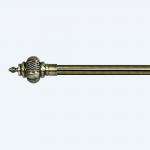 25MM Wholesale Anti-Brass Colored Curtain Rod Set Pole Classic Style Curtain Finials Accessories Metal Curtain Rods Sets for sale
