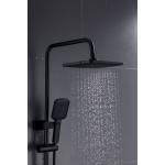 Rotation Matte Black Wall Mount 4way Rain Shower Faucets