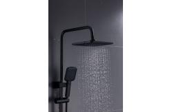 China Rotation Matte Black Wall Mount 4way Rain Shower Faucets supplier