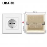 135g Wall Electrical Socket 16A Square Bottom usb type c wall outlet Box for sale