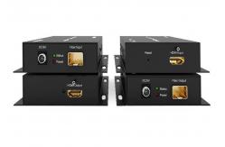 China Surface Mountable 60KM UHD 4K HDMI Fiber Extender supplier