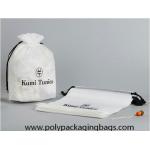 Gravure Printing Frosted CPE Drawstring Storage Bags For Clothing Garment Packaging Bag for sale