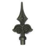 Rail Head Cast Iron Fence Spears Wrought Iron Spear Point Sandblast Surface
