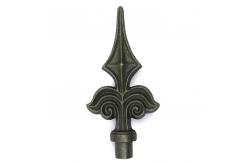 China Rail Head Cast Iron Fence Spears Wrought Iron Spear Point Sandblast Surface supplier