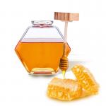 Wholesale Free Sample Hexagonal 220ml 380ml Honey Jar with Dipper and Wooden Lid