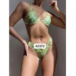 Elasticity Female Underwear Sets Green Solid Color Panti Bra Ladies for sale