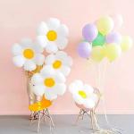 Ins Style Cute Daisy Flower Shape Foil Balloons Globos Party Decoration for sale