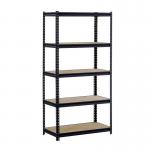 Boltless Rivet Metal Garage Rack With Adjustable Wooden Tiers