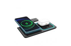 China Smart Chip Foldable Travel Wireless Charger Horizontal Vertical Wireless Charger supplier