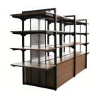 Modern Popular Gondola Retail Display Shelving Wood Wall Hanging Furniture for sale