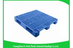 China Ventilated Plastic Skids Pallets Single Faced , Euro Blue Plastic Pallets Ventilated Deck supplier