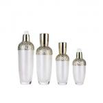 Oval Cosmetic Pump Bottle Acrylic 100ml Silk Screening Customized for sale