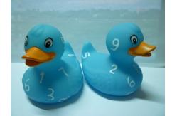 China Phthalate Free Letter Printed Weighted Rubber Ducks Toy With Camouflage Design supplier