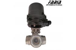 China High-Performance Threeway Ball Valve Electric Operation For Industrial Needs supplier