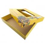 Custom Printed E-Flute Corrugated Paper Window Boxes Packaging With Lid for sale