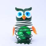 ODM Iron Solar Powered Owl Garden Ornament Decor Vivid And Cute for sale