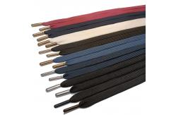 China Custom 100% Polyester 1cm Flat Hoodie String With Aglet Metal Tips supplier