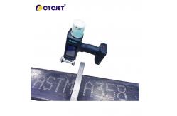 China Large Character Date Handheld Inkjet Printer White Ink 62mm Dot Matrix Fonts supplier