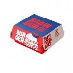 Hot Stamping clamshell Sandwich Pizza Snack Burger Boxes Packaging Custom Logo for sale