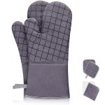 ISO Kitchen Baking Tools Heat Resistant Oven Baking Mitts With Towels And Cushion for sale