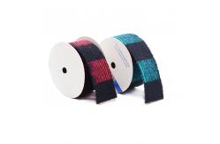 China KJ20035 Knit Velvet Nylon 3.8cm Jacquard Woven Ribbon supplier