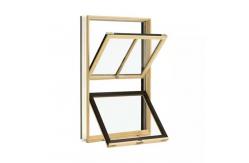 China American PVC Vertical Sliding UPVC Windows Vinyl Double Hung Low E Glass Windows supplier