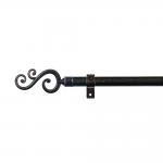 Cross Section Circular Shower Tension Curtain Rod Finials 25mm Simple Style for sale