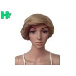 Dark Blonde Short Synthetic Wigs Full Lace With Short Ponytail Wigs for sale