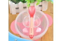 China FDA Approved Silicone Mold Tools BPA / Latex Free Baby Feeding Bowl With Spoon supplier