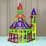 Custom Logo Magnetic Construction Toys Castle Magnetic Shapes Building Sets for sale