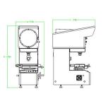 24V / 150W halogen lamp 300mm Profile Projector VT-12-1550T for field of mechanic, college for sale