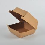 Eco-friendly customized hamburger takeaway food packaging clam shell paper burger box