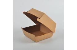 China Eco-friendly customized hamburger takeaway food packaging clam shell paper burger box supplier