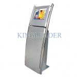 Customizable Information Touch Screen Kiosk Stand With Two Stainless Steel Poles