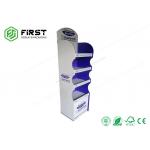 4 Shelves CMYK Color Printed Cardboard Floor Displays / Recyclable Corrugated Display for sale