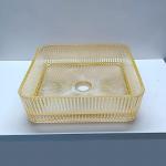 12mm Thickness Glass Vessel Basins No Hole Faucet Mounting For Contemporary Bathrooms for sale