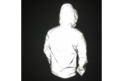 China Custom White Mens Reflective Jacket 3m Reflective Windbreaker Printed Winter supplier