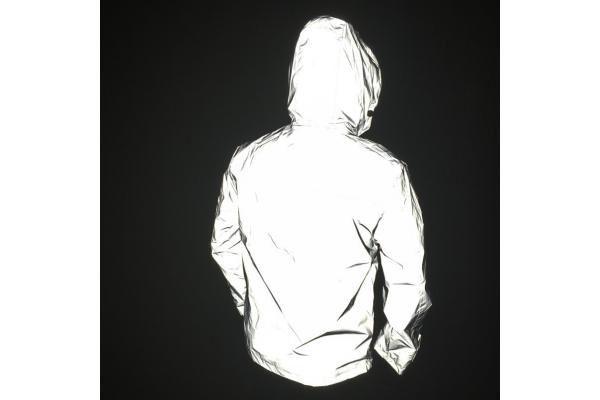 Custom White Mens Reflective Jacket 3m Reflective Windbreaker Printed Winter