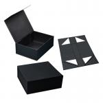 Custom Black Cardboard Foldable Boxes With Lids Magnetic Folding Box Packaging Supplier for sale