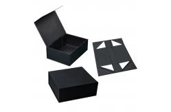 China Custom Black Cardboard Foldable Boxes With Lids Magnetic Folding Box Packaging Supplier supplier
