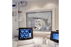 China Punching Mri Room Rf Shielded Window With Frame And Brass Mesh Inside supplier