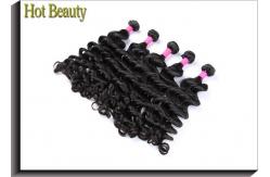 China Brazilian Unprocessed Human Hair Bundles Big Curl Natural Black Full And Thick supplier