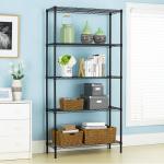 5 Layer Home Wire Shelving With Leveling Feet Height Adjustable for sale