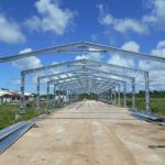 Eco Friendly Steel Workshop Structure With Angle Steel Knee Brace for sale