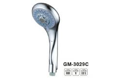 China Titanium Brushed Brass Hand Shower Spray Thumb Tab Chrome Hand Held Shower Head supplier