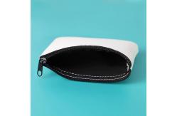 China White Blank Sublimation Neoprene Coin Purse With Zipper Portable Neoprene Wallet Blanks supplier