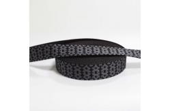China High Tenacity Jacquard Webbing 100 Polyester Black Elastic Loops For Shoes supplier