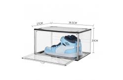 China Acrylic Magnetic Stackable Shoe Display Boxes Transparent supplier