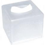 Acrylic Frosted Bathroom Tissue Box Holders Square 140*140*H145mm for sale