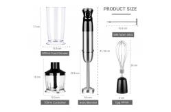 China 4 Blades Stick Hand Blender 5 Attachments Included For Household supplier